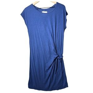 Athropologie Women’s Velvet by Graham & Spencer Shirt Dress Blue 100% Cotton L